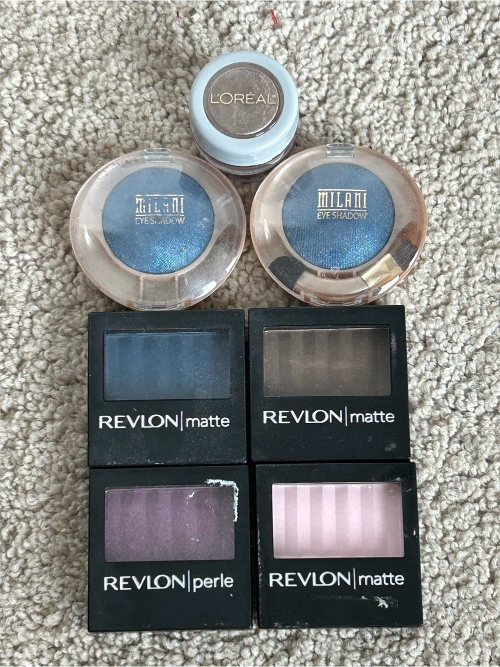 L’Oréal Revlon & Milani Eye Shadow Set in Blue, Taupe, Purple, Pink